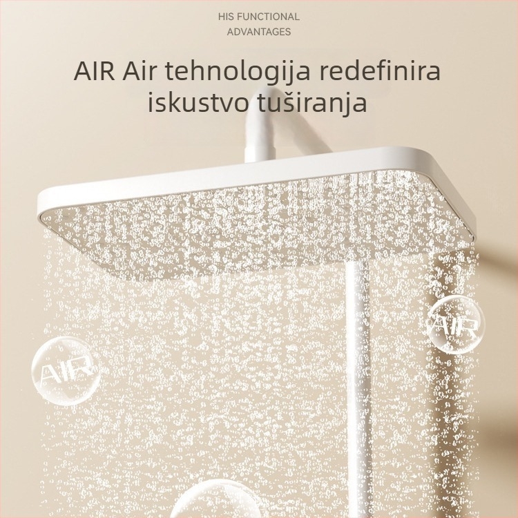 Tuš set od bakra, digitalni zaslon, skrivena montaža, kvadratni oblik, model JM-S001