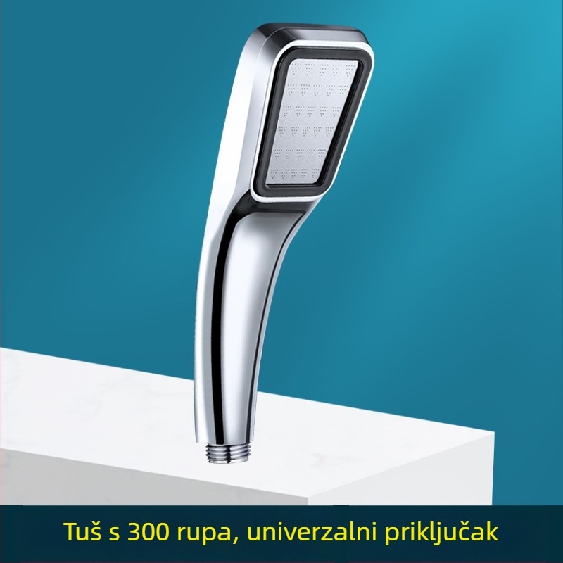 Tuš glava – Tuš pod pritiskom s 300 rupa, ABS, kvadratnog oblika, okretna, model: 300 rupa pojačano