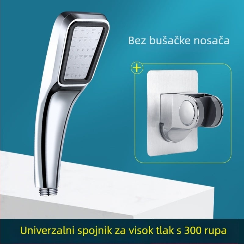 Tuš glava – Tuš pod pritiskom s 300 rupa, ABS, kvadratnog oblika, okretna, model: 300 rupa pojačano