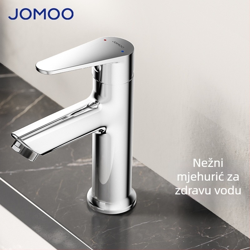 Jiumu slavina za umivaonik, model 32770-334/1B-Z, cinkova legura, keramički disk ventila, kromirani završni sloj