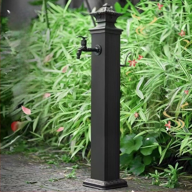 Kolonijski vanjski antifrizni čep za vilu, dvorište i vrt — električni vodovod za toplu vodu, špiralno otvaranje, tijelo od aluminijsko-magnezijskog legura, bakreni jezgrni ventil, završni premaz sprejem