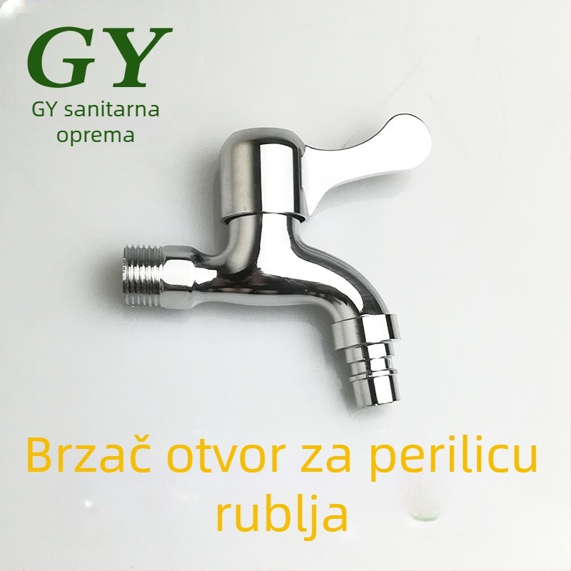 Ventil za hladnu vodu za perilicu, cinkova legura, model gy00398, nazivni tlak 0.6, otvaranje ključem