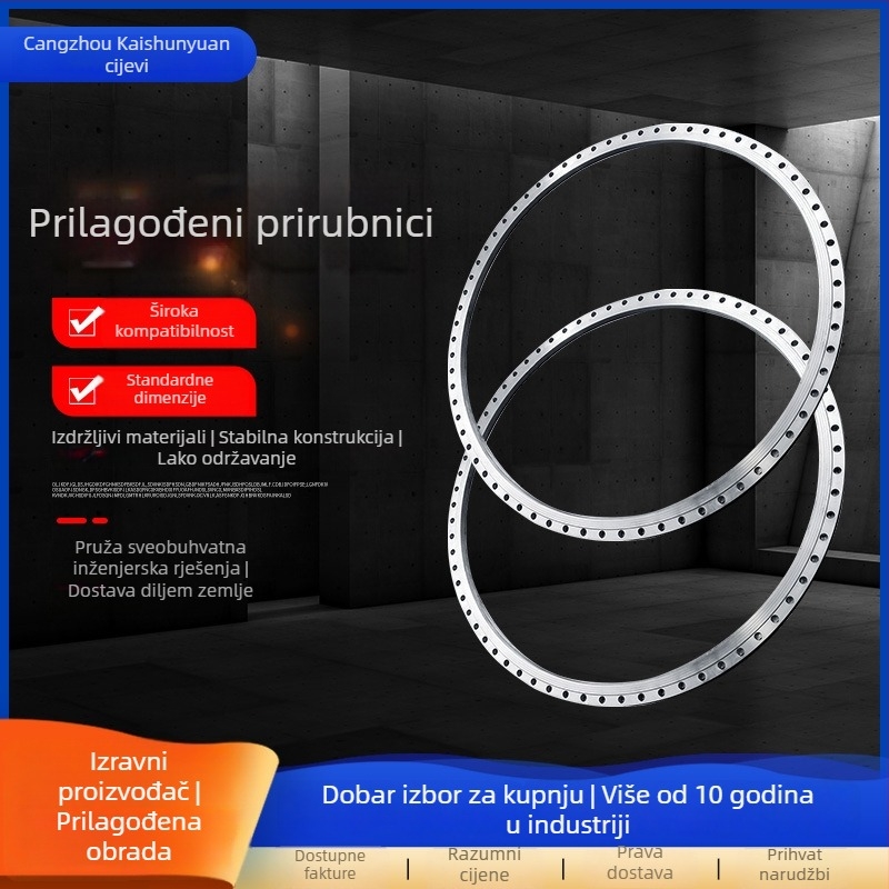 Flanša od ugljičnog čelika, horizontalnog tipa, spoj zavarivanjem, model 10, klasa 1