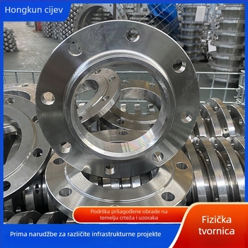 Ploški zavareni prirub od nehrđajućeg čelika 304, osi tip, vijčano spajanje, Ø100