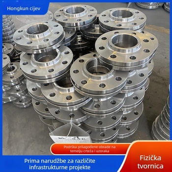 Ploški zavareni prirub od nehrđajućeg čelika 304, osi tip, vijčano spajanje, Ø100