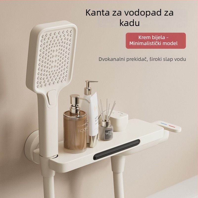 Kupaonski set za tuš s Space aluminijem, skrivena ugradnja, završni premaz pečenom bojom, kvadratna glava tuš, 2-u-1 miješanje tople i hladne vode