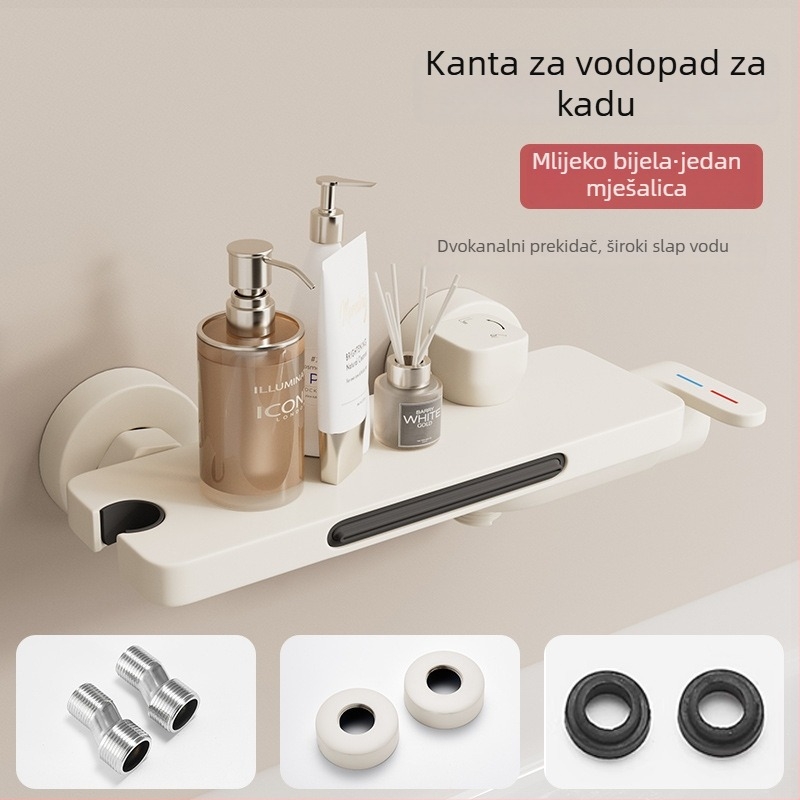 Kupaonski set za tuš s Space aluminijem, skrivena ugradnja, završni premaz pečenom bojom, kvadratna glava tuš, 2-u-1 miješanje tople i hladne vode