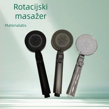 Prijenosni ručni set tuša s funkcijama raspršivanja i kiše, plastični materijal, okrugla glava, model 003, radna temperatura 0–90°C