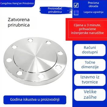 Nehrđajući čelični slepi flanš – aksijalni tip, spoj zavaren, otpornost na visok tlak, DN50