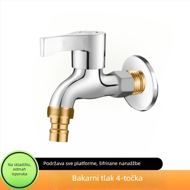 Zidni magnetizirani bakreni ventil za perilicu i mop pool te vanjsku upotrebu — MM-14, 4 priključka, 20 mm sjedalo ventila, 0–90°C