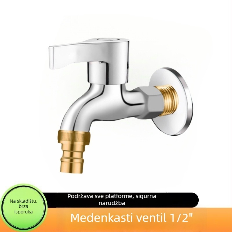 Zidni magnetizirani bakreni ventil za perilicu i mop pool te vanjsku upotrebu — MM-14, 4 priključka, 20 mm sjedalo ventila, 0–90°C