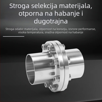 Nehrđajući čelični zavarni prirub 316L/304, sterilno, dugi aksijalni tip