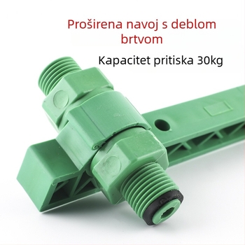Držač PPR tuša s dvostrukim miješkim ventilstom, pozicioner za otvore i pribor za test tlaka