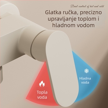 Tuš set s skrivenom glavom – kvadratni oblik, Space aluminij, funkcije raspršivanje i kiša, završni premaz Baking Paint, model Hsn178