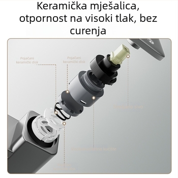 Kombinirani slavina za umivaonik, legura, keramički disk ventil, 0-99°C, model MPLT03010201Q