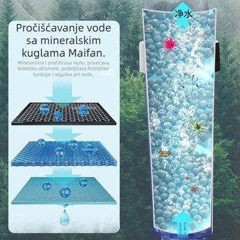 Sprchovna glava s negativnim ionima, prijenosni pojačivač tlaka, ABS, rotirajući nosač, 0,6 MPa