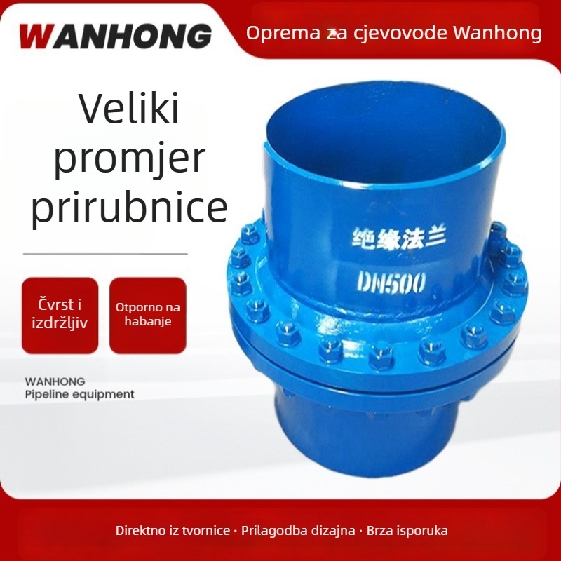 Izolirani prirubni spoj za plinovod, horizontalni tip, zavarivanje, dobra elastičnost, brtva prirube
