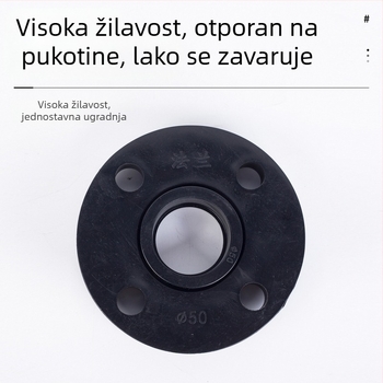 PE plastični prirubni set – horizontalni tip, spoj vijcima, materijal PE, dobra elastičnost