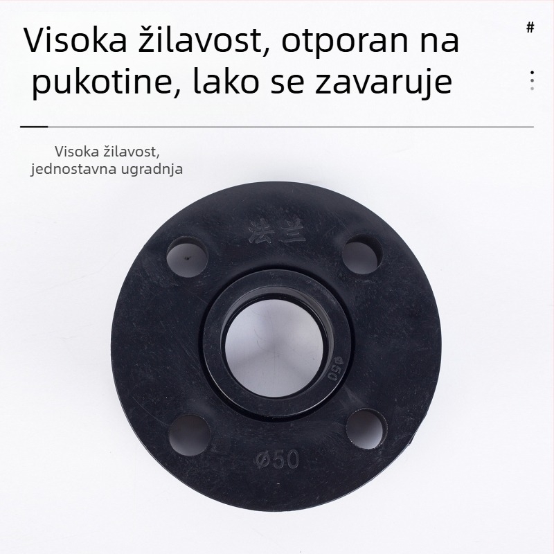 PE plastični prirubni set – horizontalni tip, spoj vijcima, materijal PE, dobra elastičnost