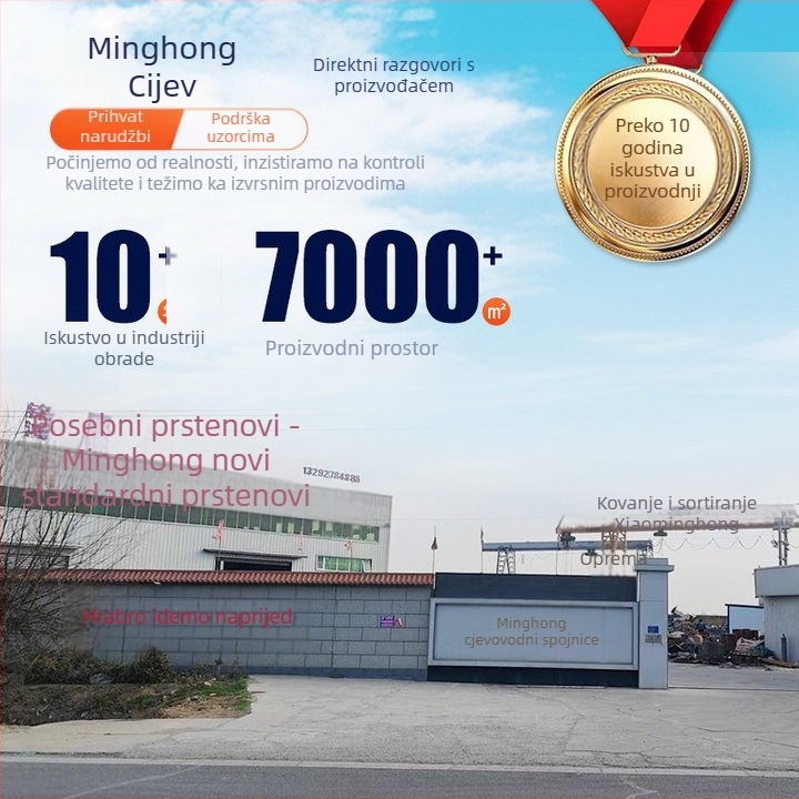 Flanša od nehrđajućeg čelika s dugim visokim vratom, spoj zavaren, prema nacionalnom standardu, otporna na koroziju i visok tlak.