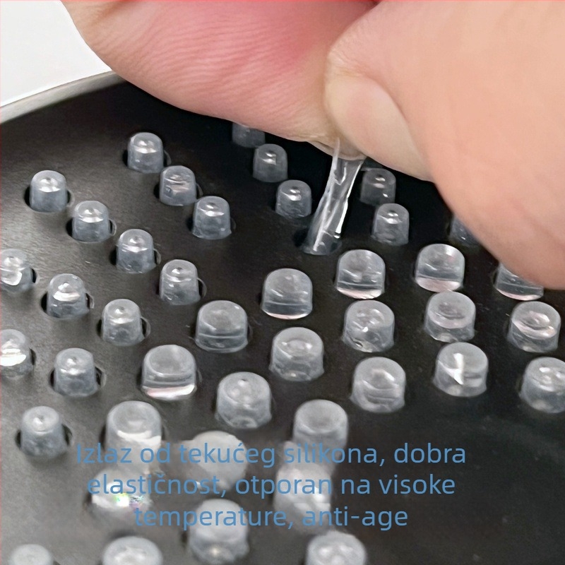Ručna tuš glavica s tri funkcije, ABS + tekući silikon, model BL-6002, radna temperatura 0–60°C, nazivni tlak 0,8 MPa