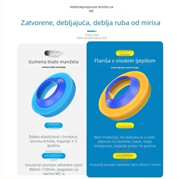 Zaptivni prsten za odvodnju toaleta Aoquan – ugradnja, bez certifikata