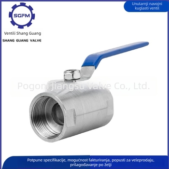 Kuglični ventil za visokotemperaturni par, unutarnji navoj, ravno-prolazni tip, ručno upravljanje