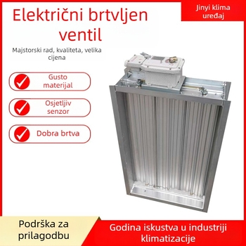 Električna hermetična ventila s velikim protokom zraka, dvostruki tok, električno pogonsko, za zrak
