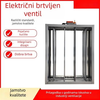 Električna hermetična ventila s velikim protokom zraka, dvostruki tok, električno pogonsko, za zrak