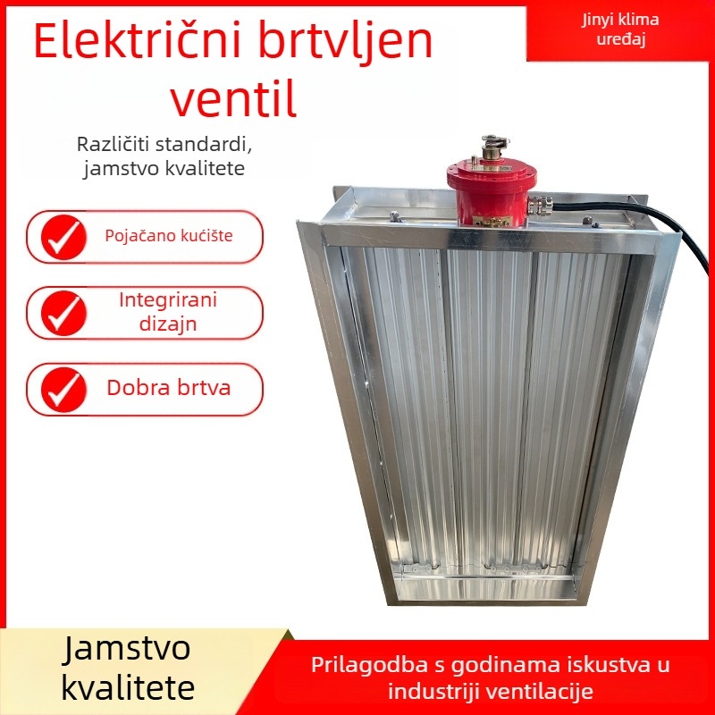 Električna hermetična ventila s velikim protokom zraka, dvostruki tok, električno pogonsko, za zrak