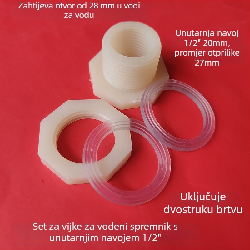 Plastični ventil za kantu, model Bucket faucet; materijal: plastika; funkcija: električni ventil; način otvaranja: tip s ključem; konstrukcija: jednodijelna spojka