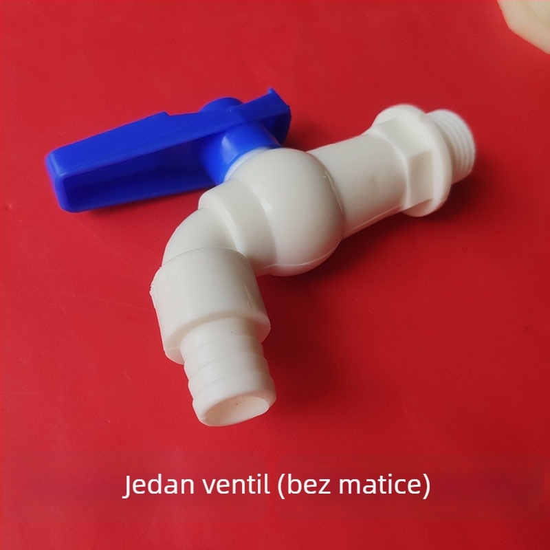 Plastični ventil za kantu, model Bucket faucet; materijal: plastika; funkcija: električni ventil; način otvaranja: tip s ključem; konstrukcija: jednodijelna spojka