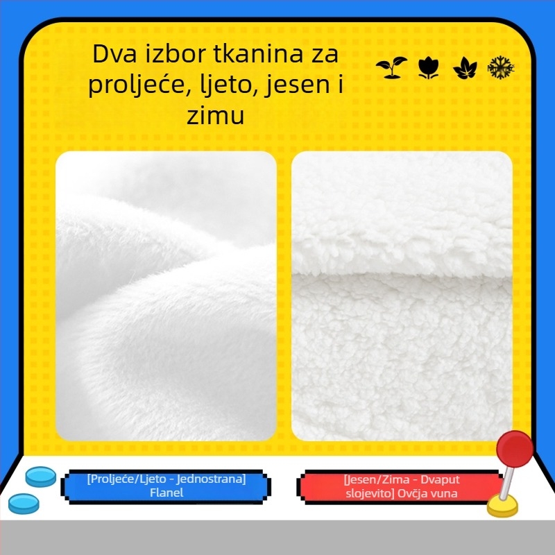 Flanel deka, crtani stil Pixel Star Dew Valley tema, za sve sezone, u stilu šal