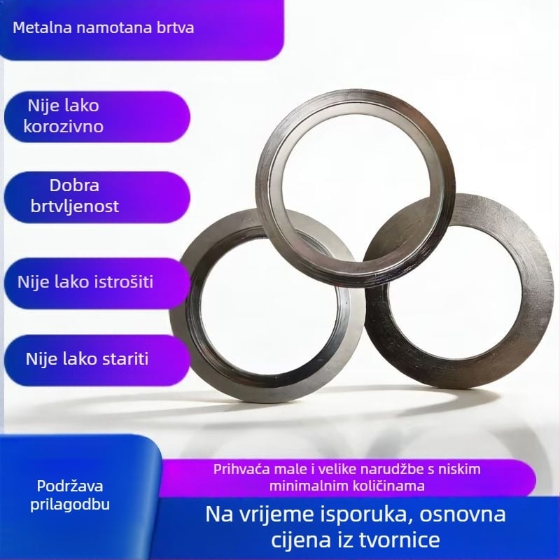 304 nehrđajući čelik garnitura za prirubu – brtva za osovinu, otpornost na visoke temperature i tlak