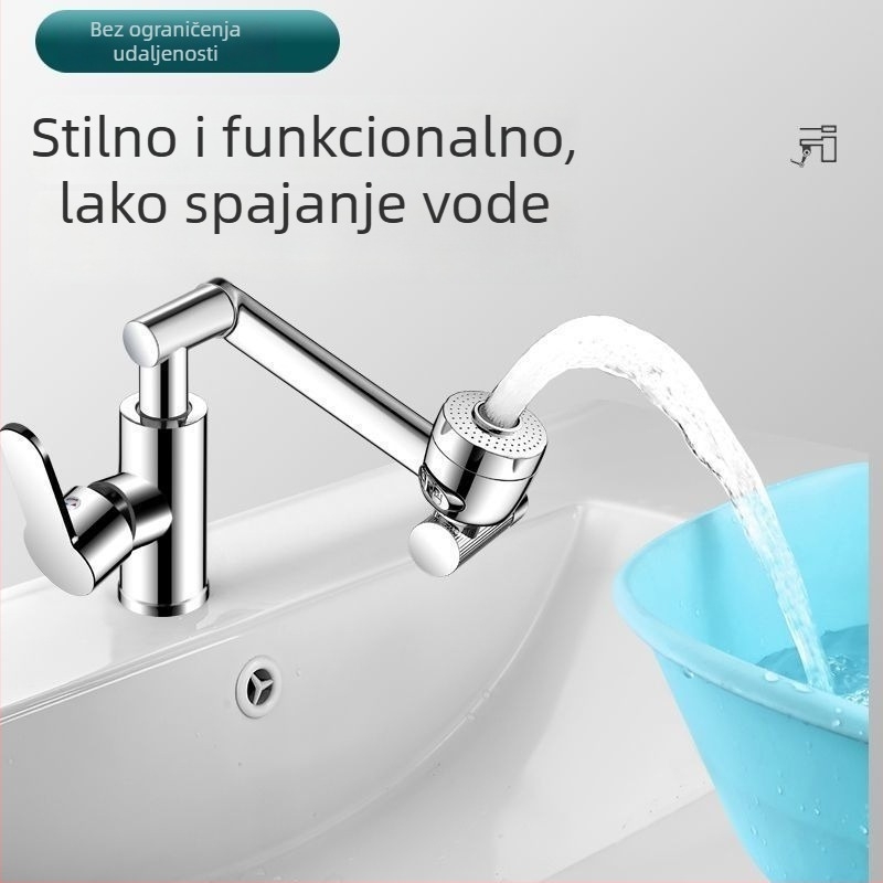 Slavina za umivaonik u kupaonici, model Lucky Cat, od cinkovog legura, montirana na ploču, keramički kartušni ventil