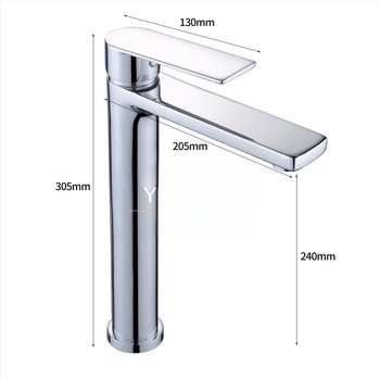 Slavina za umivaonik, mesingovo tijelo, miješalica, ugradnja ispod umivaonika, keramički disk ventil, jednoručni upravljač