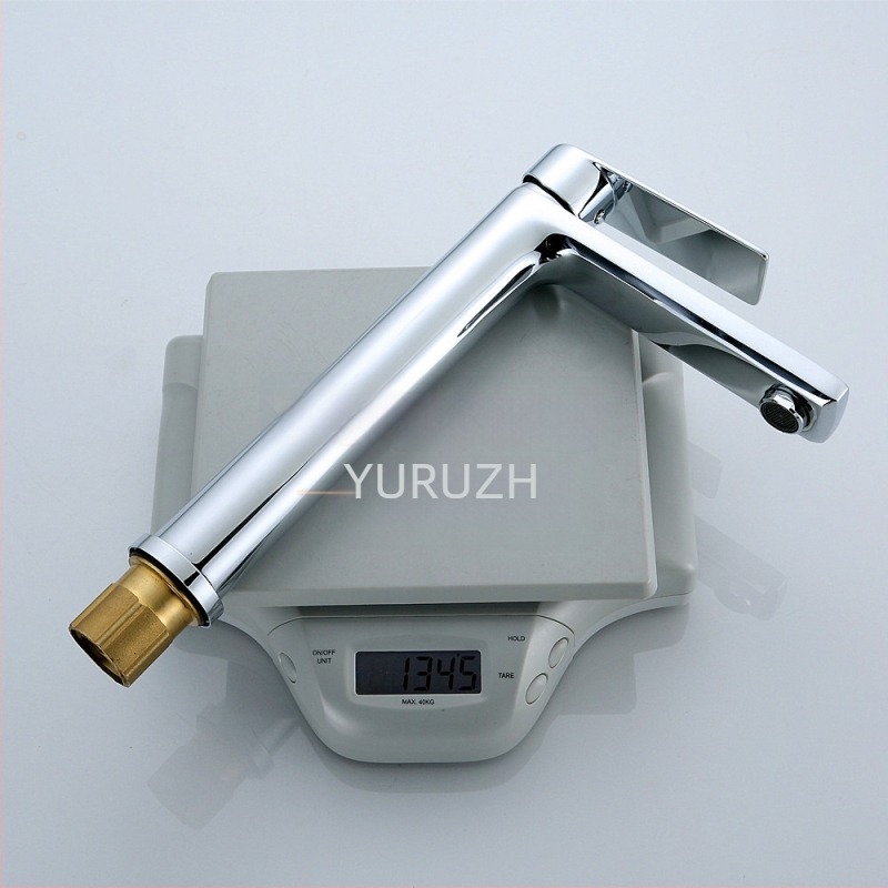 Slavina za umivaonik, mesingovo tijelo, miješalica, ugradnja ispod umivaonika, keramički disk ventil, jednoručni upravljač