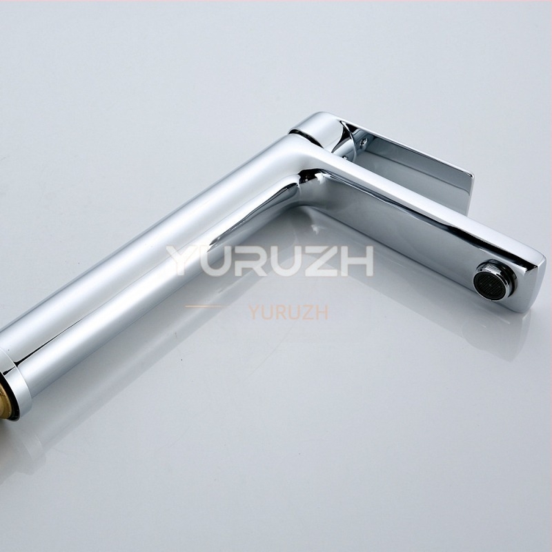 Slavina za umivaonik, mesingovo tijelo, miješalica, ugradnja ispod umivaonika, keramički disk ventil, jednoručni upravljač