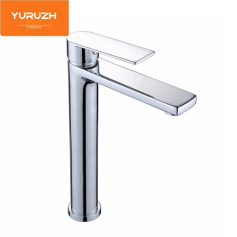 Slavina za umivaonik, mesingovo tijelo, miješalica, ugradnja ispod umivaonika, keramički disk ventil, jednoručni upravljač