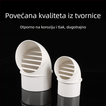 PVC dišući kapak s integriranim izlazom zraka, kuglasti kapak za kišu, model 75/110/160/180/200