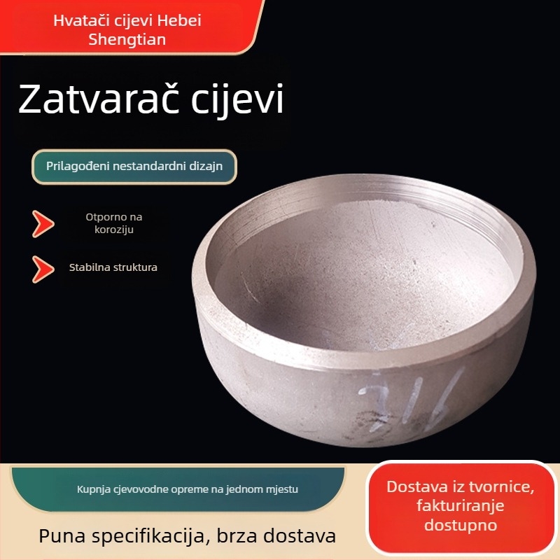 Cijevni kap s polusferičnom glavom, ugljično čelik, DN20-DN2200, otpornost na koroziju i visok tlak