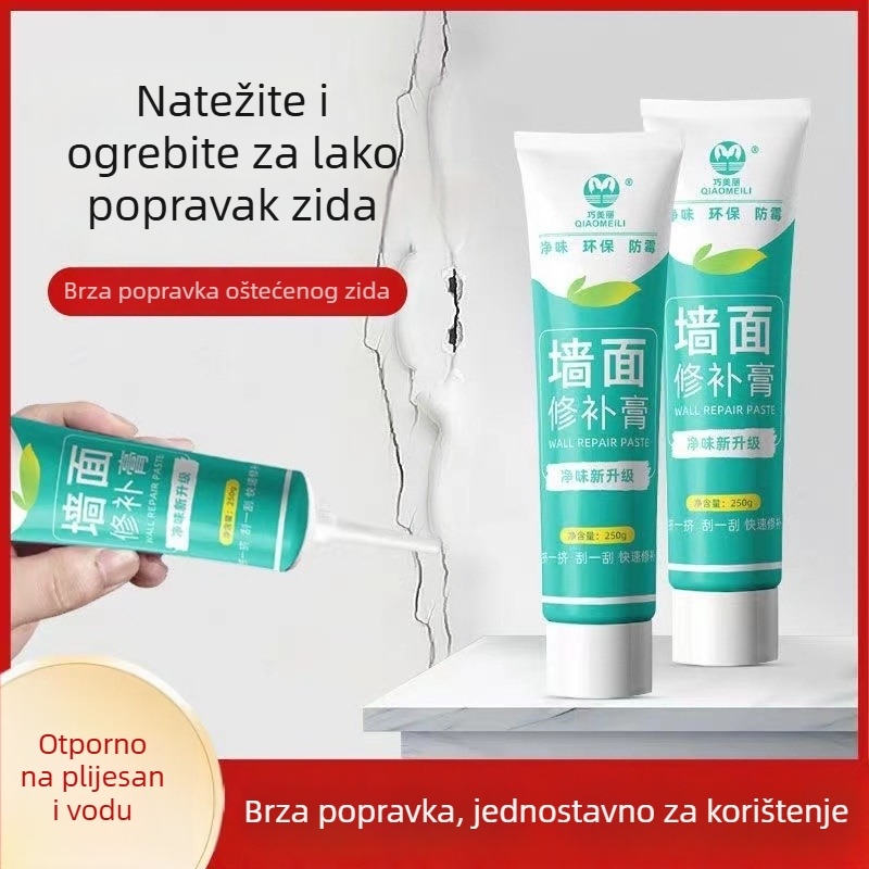 Žbuka za zidove s vodootpornom formulom za unutarnje i vanjske zidove, model 250GBQG; porijeklo Yiwu, Kina; rok trajanja 18 mjeseci