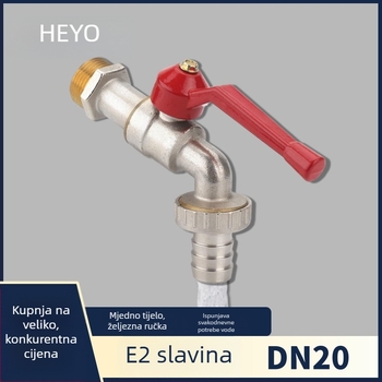 Set slavina za perilicu rublja s dugačkom ručkom (bakar; ugradnja u zid; model E1-E4; jednoručni upravljač; pijeskovanje)