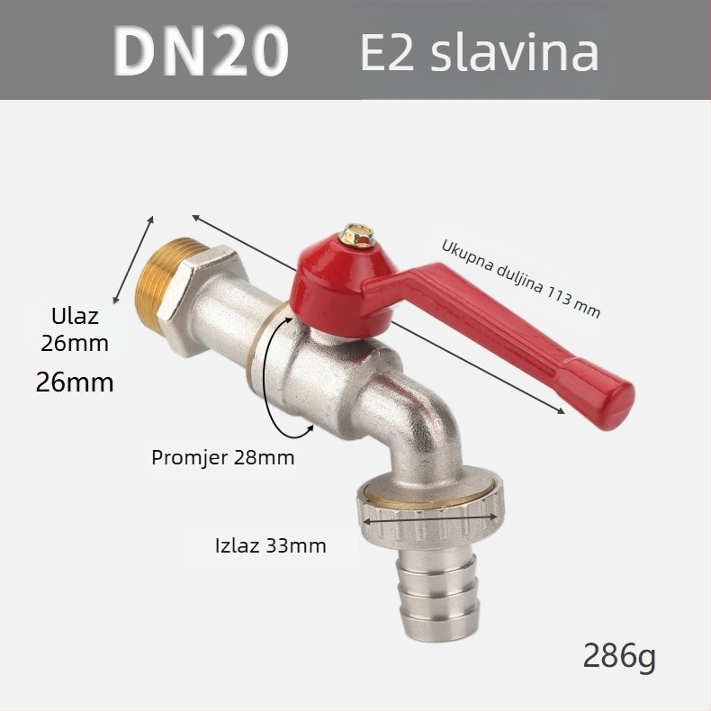 Set slavina za perilicu rublja s dugačkom ručkom (bakar; ugradnja u zid; model E1-E4; jednoručni upravljač; pijeskovanje)