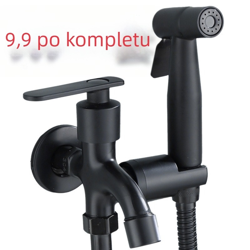Dvostruki raspršivač slavine za kupaonu - zidna montaža, 15 mm ulaz/izlaz, 1/2" sjedalo ventila, model 1738, PP materijal, keramički disk