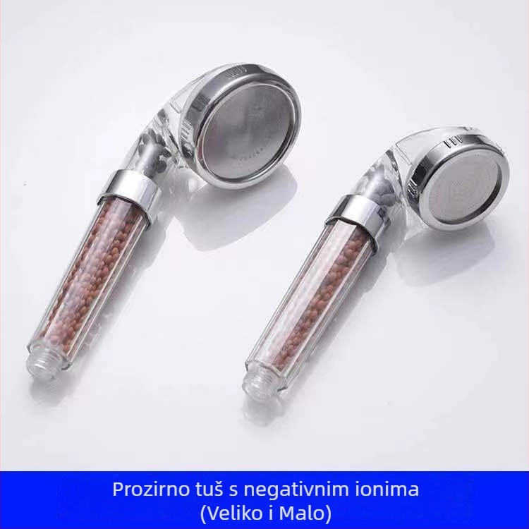 Tuš glava (plastična, uklonjiva i periva, anionska tehnologija štednje vode) ručni raspršivač