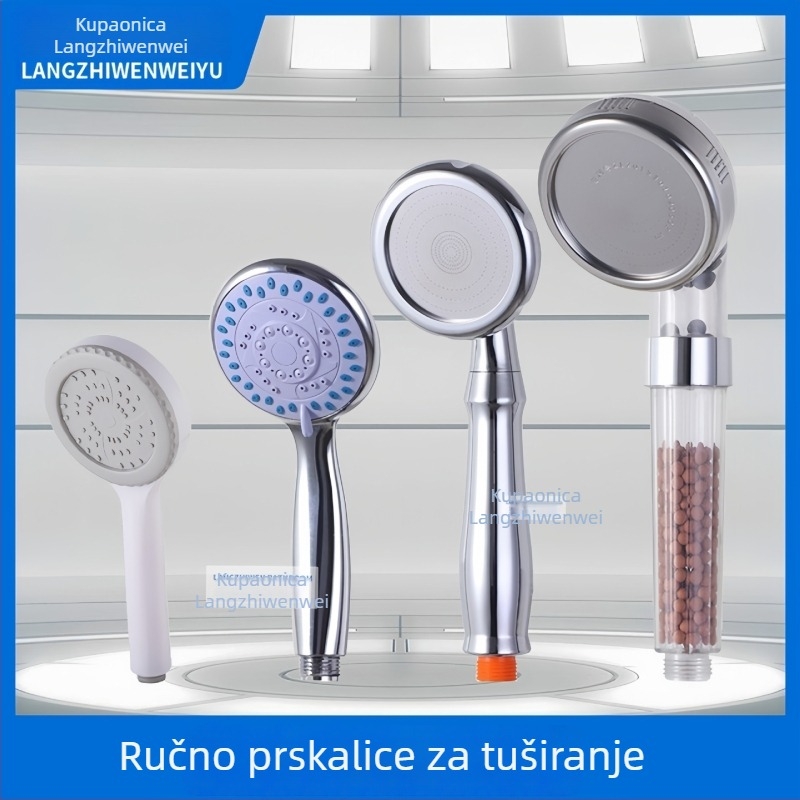 Tuš glava (plastična, uklonjiva i periva, anionska tehnologija štednje vode) ručni raspršivač