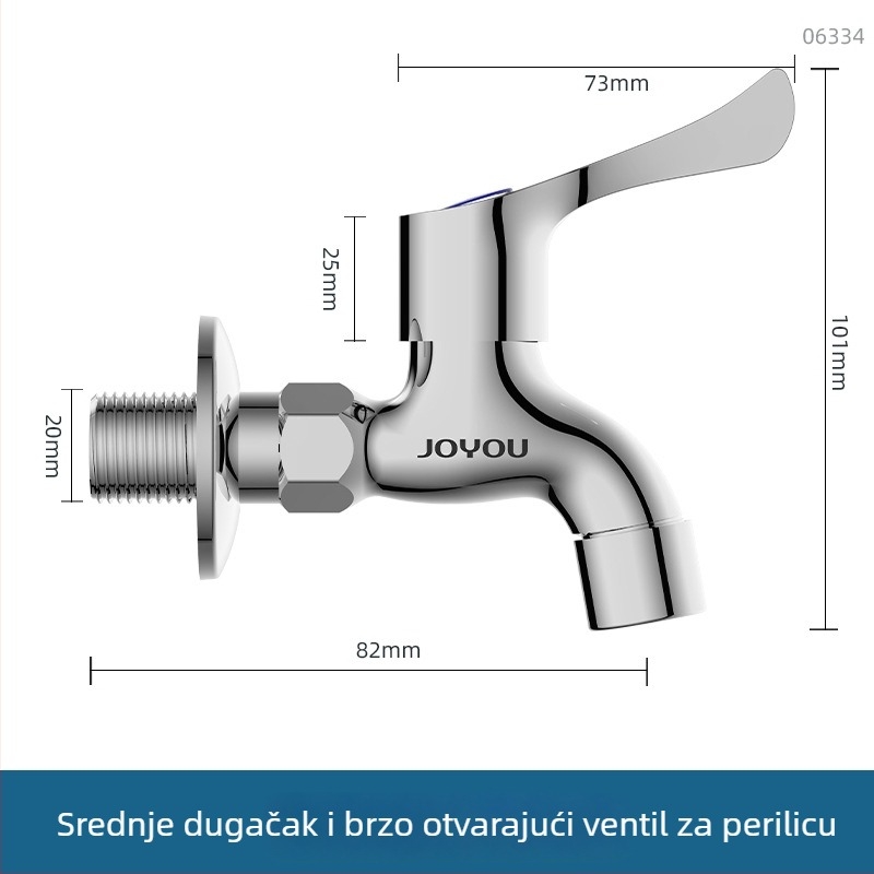 Joyou slavina za umivaonik s električnim toplim vodom, mesing tijelo, keramički disk ventil, otvaranje ključem, moderan minimalistički stil