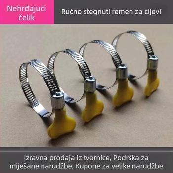 Nerđajući čelični stezni klip s ručkom, podesiva 13-44 mm, debljina zida 1 mm, prvorazredna kvaliteta