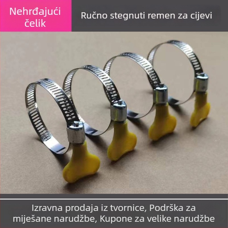 Nerđajući čelični stezni klip s ručkom, podesiva 13-44 mm, debljina zida 1 mm, prvorazredna kvaliteta